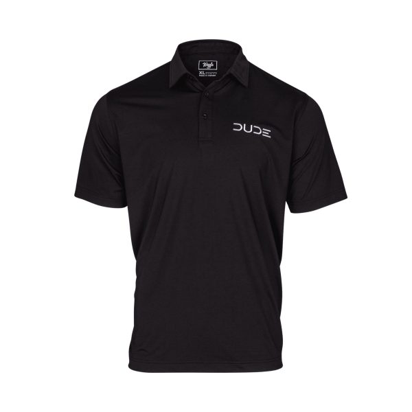 DUDE Golf Polo. Black
